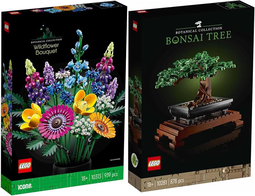 Amazon.com: Lego Set of 2: 10281 Bonsai Tree & 10313 Wild Flower