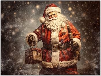 Amazon.co.jp: クリスマス アートパネルインテリアキャンバス絵画,雪の