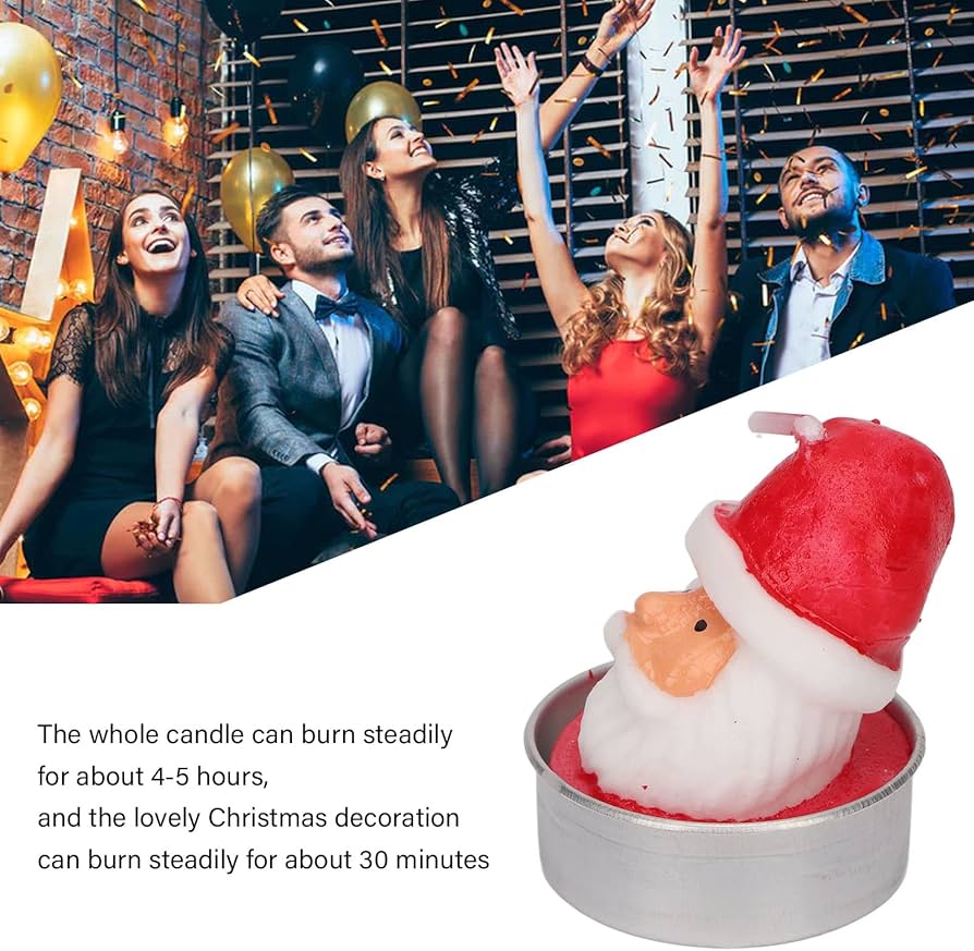 Amazon.co.jp : クリスマスサンタキャンドル 3個 サンタの香り付き