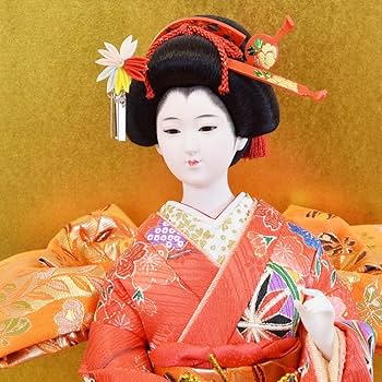 Amazon | 日本人形 ガラスケース 久月 おしゃれ ケース飾り 彩華 鼓 黒