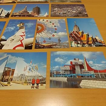 Amazon.co.jp: 昭和レトロ1970年大阪万博絵はがき 16枚入 : 文房具