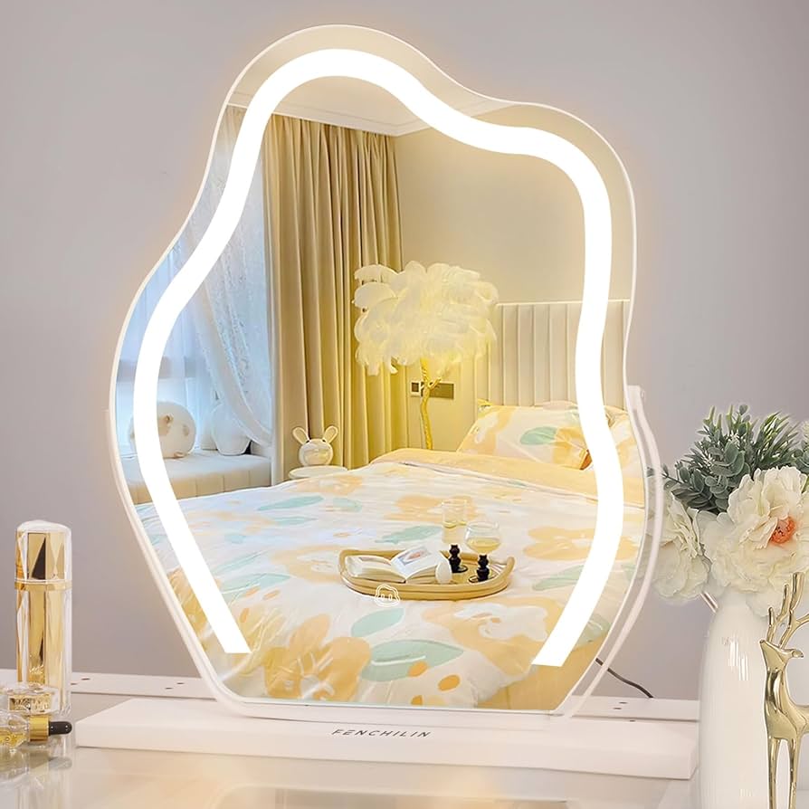Amazon.co.jp: FENCHILIN 女優ミラー ライト付き 鏡 卓上 ハリウッド