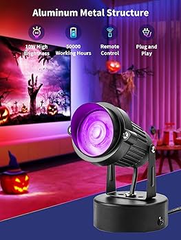 ZUCKEO 10W LED Spot Lights Indoor RGBW Color Changing Uplighting
