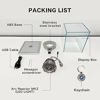 Amazon.co.jp: Lonyiabbi アーク・リアクター MK2 1:1スケール USB給電