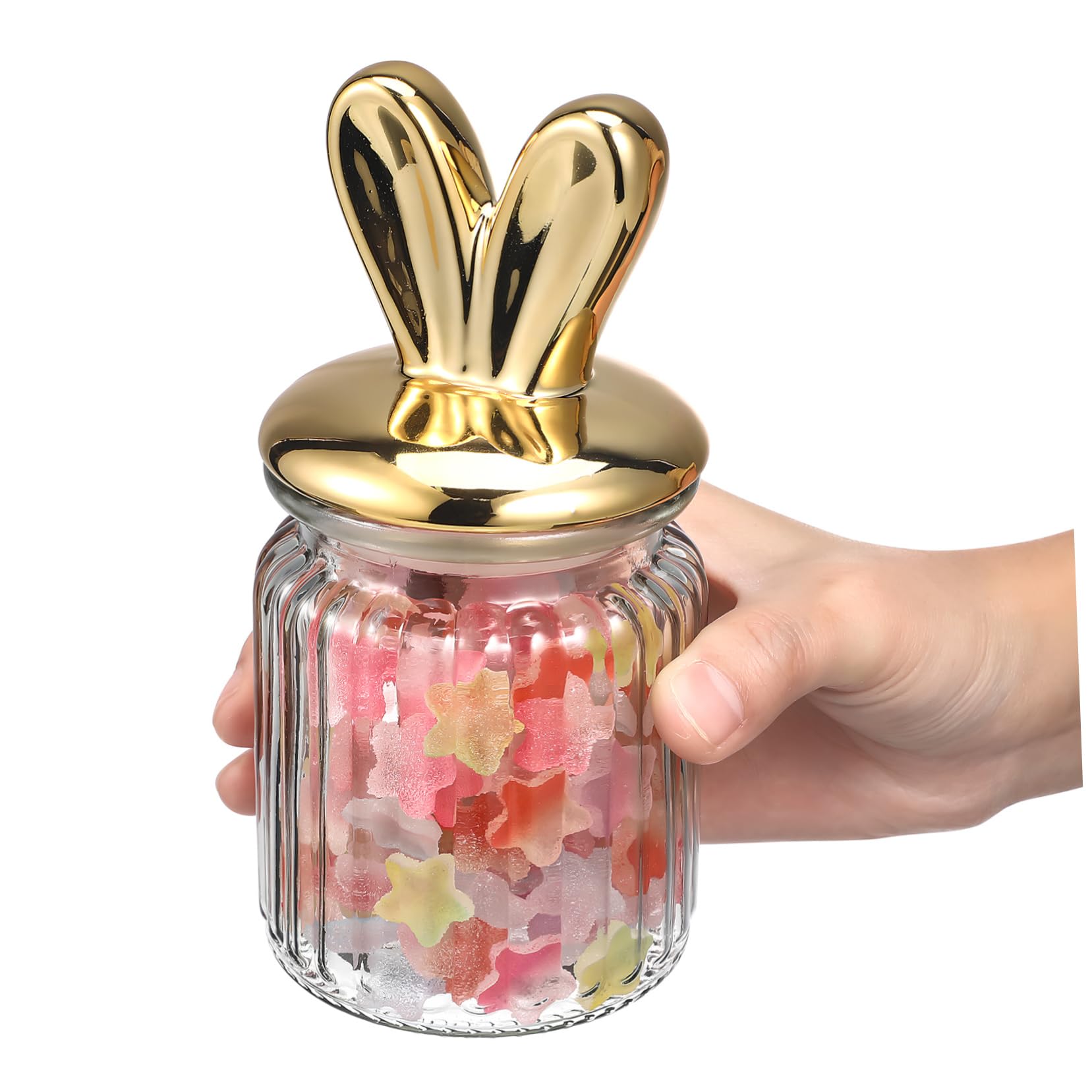 Amazon｜STOBAZA イースター ガラス 瓶 うさぎ うさぎ 耳 形