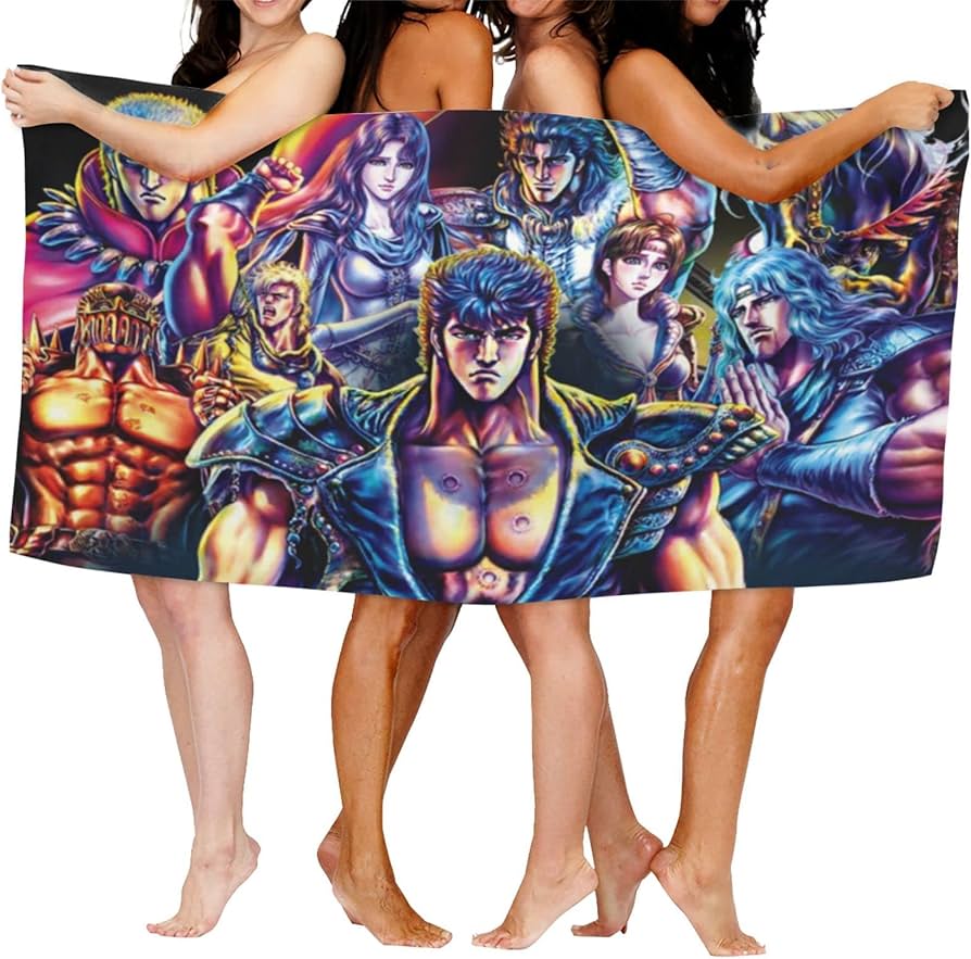 Amazon｜北斗の拳 バスタオル マイクロファイバー 高速吸水 速乾 耐久