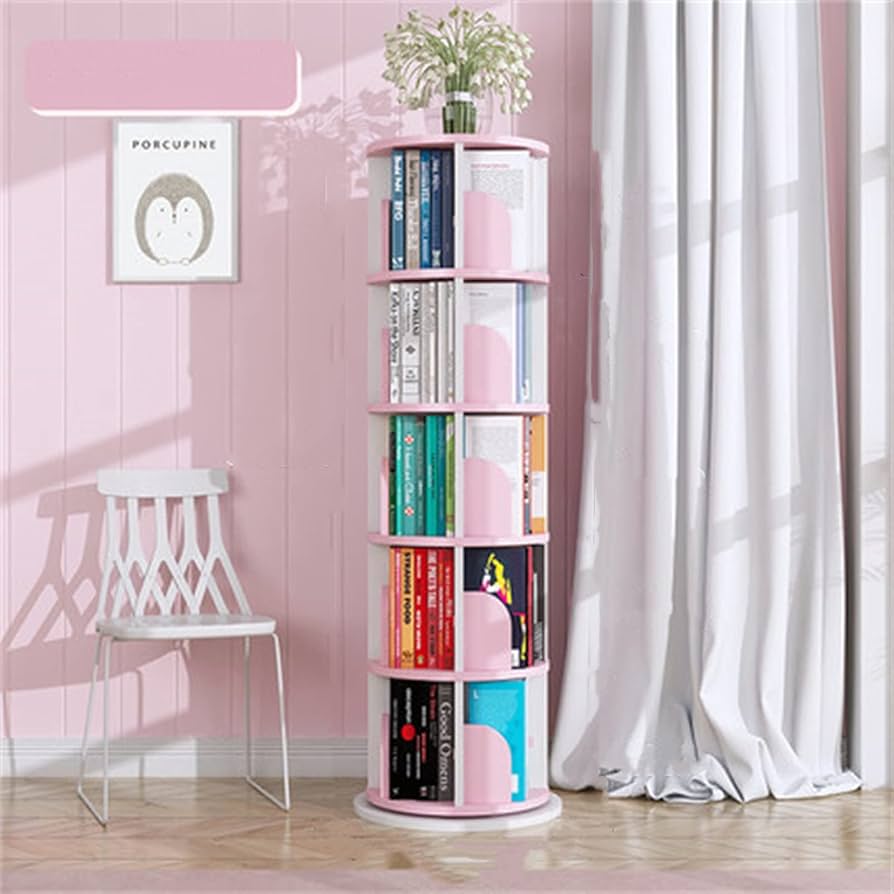Amazon.co.jp: 本棚 回転本棚シンプルフロアシェルフ子供の絵本ラック
