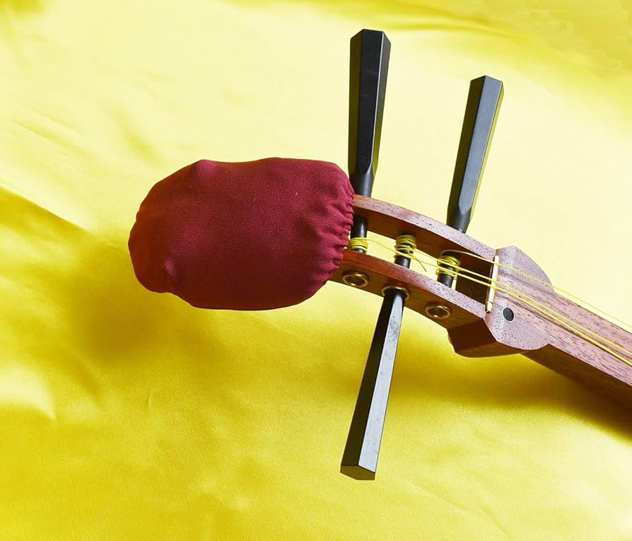 Amazon | 三味線 天神袋 中棹 細棹 長唄 民謡 (えんじ) (送料など込