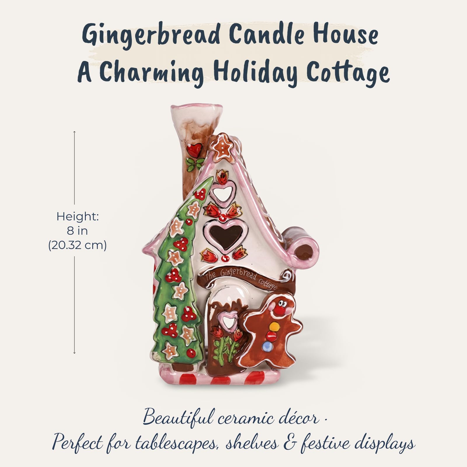 Amazon.com: Blue Sky Clayworks 928035 Gingerbread Candle House, 8