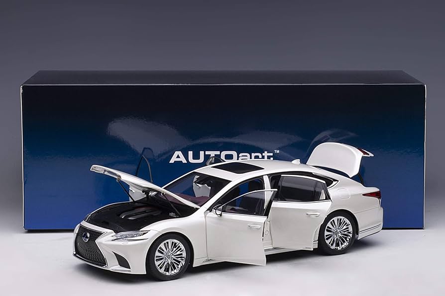 Amazon.com: Autoart Lexus LS500h Sonic White Metallic with Crimson
