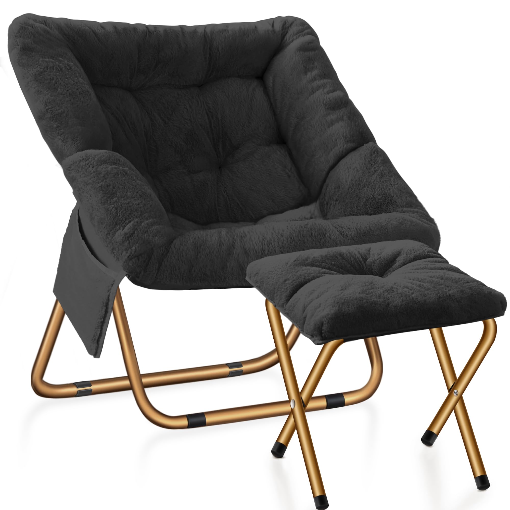 Amazon.com: Kasunpul Comfy Saucer Chair, Foldable Living Room