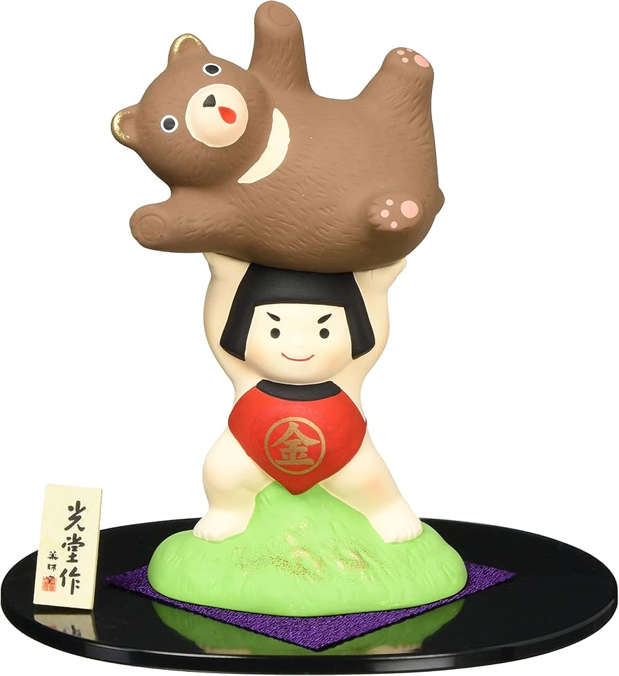 Amazon.co.jp: 薬師窯 五月人形 端午の節句 錦彩 あっぱれ金太郎(大