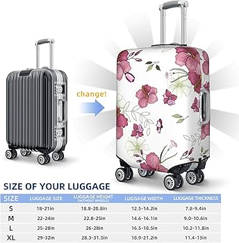 Amazon.co.jp: スーツケースカバー キャリーカバー 花柄 ラゲッジ