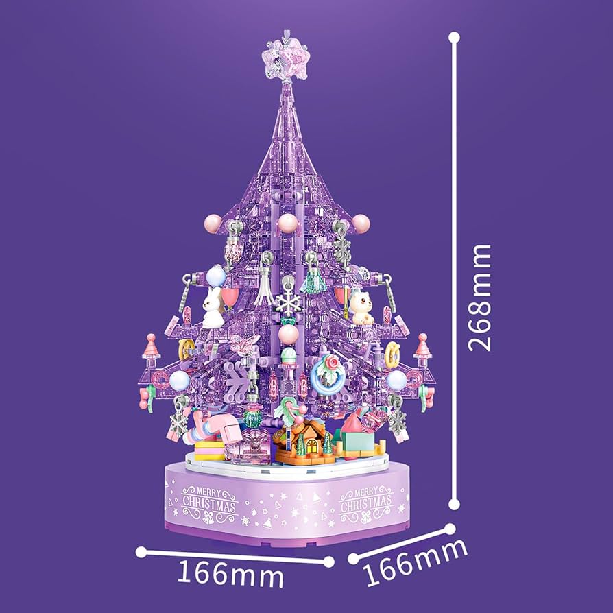 Amazon.co.jp: YILETKC パープルクリスタルクリスマスツリー