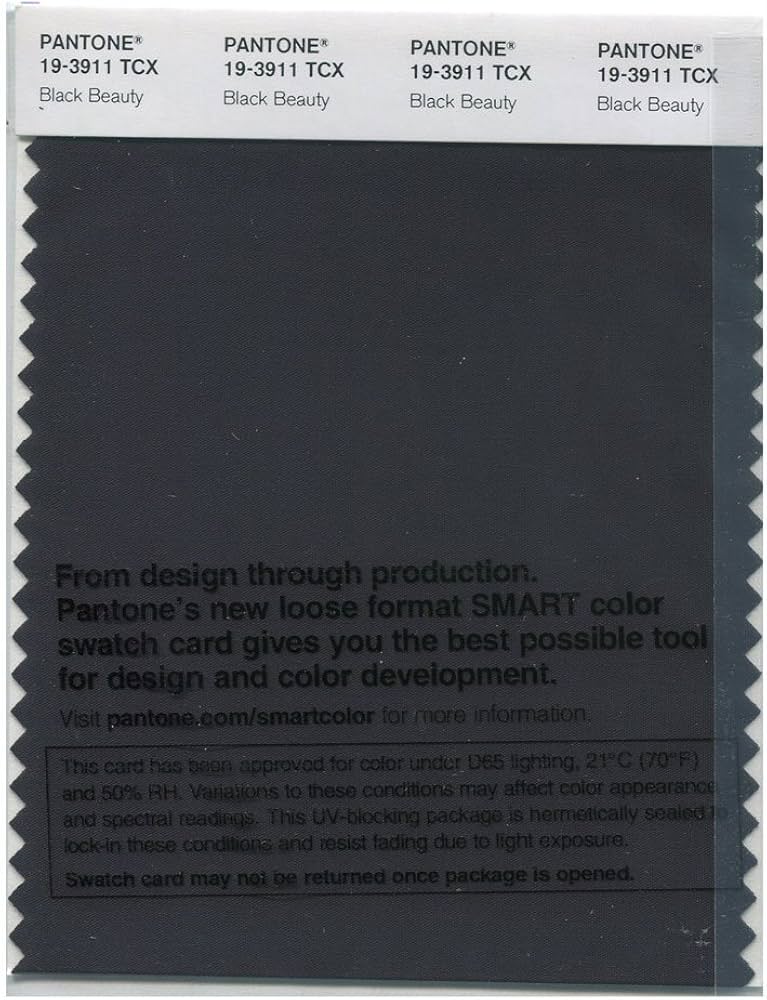 Pantone Cotton Smart Swatch, 19-3911 Black Beauty - Amazon.com