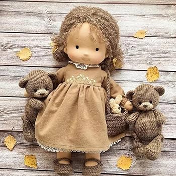 Amazon.co.jp: Ladruph ウォルドルフ人形 24cm 交換可能な人形 全身服