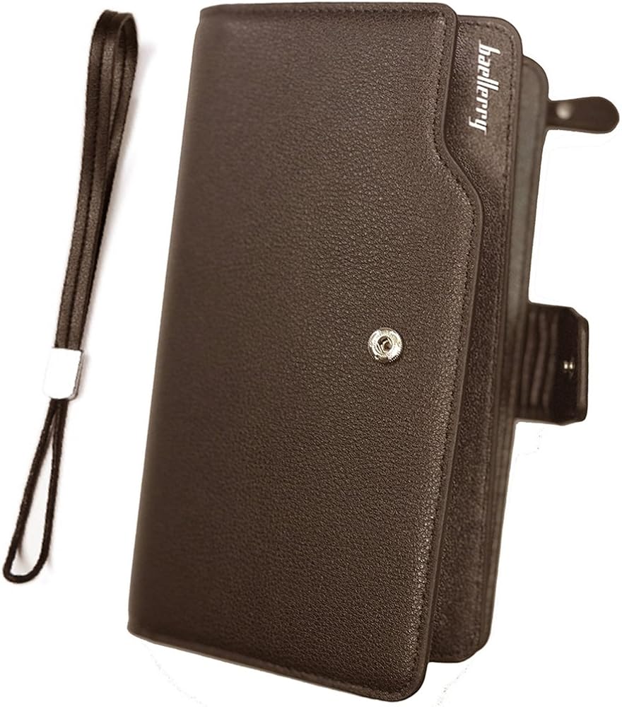 Amazon | ノーブランド メンズ 長財布 多機能 大容量 カード入れ 小銭