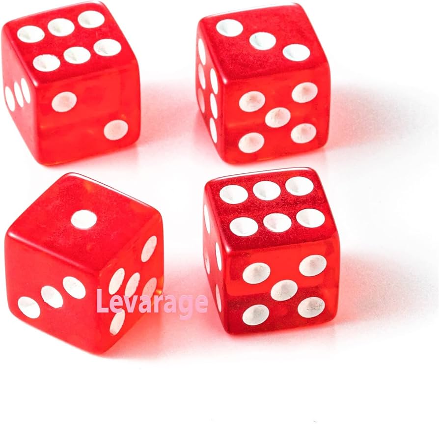Amazon | Levarage 0026 サイコロ カラフル クリアタイプ レッド 赤 4
