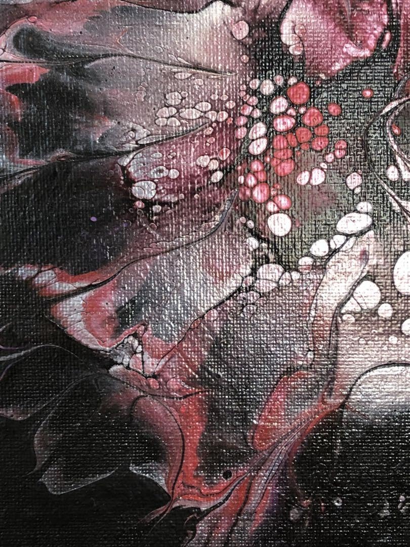 Amazon.co.jp: 千賀輝天?現代アート フルイドアート 抽象画 ポーリング