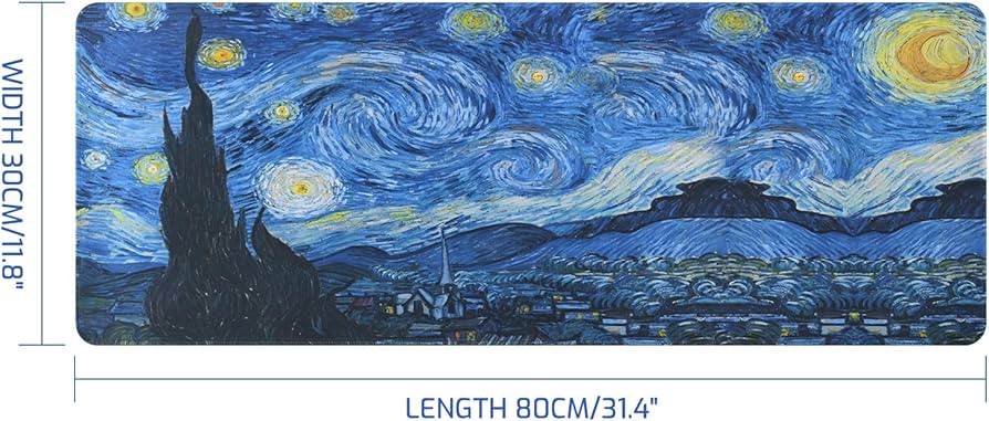 Amazon.co.jp: Tofun マウスパッド ゴッホ 星月夜 拡張 Lサイズ ゲーム