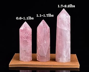 Amazon.com: AMOYSTONE Large Rose Quartz Obelisk Tower Healing