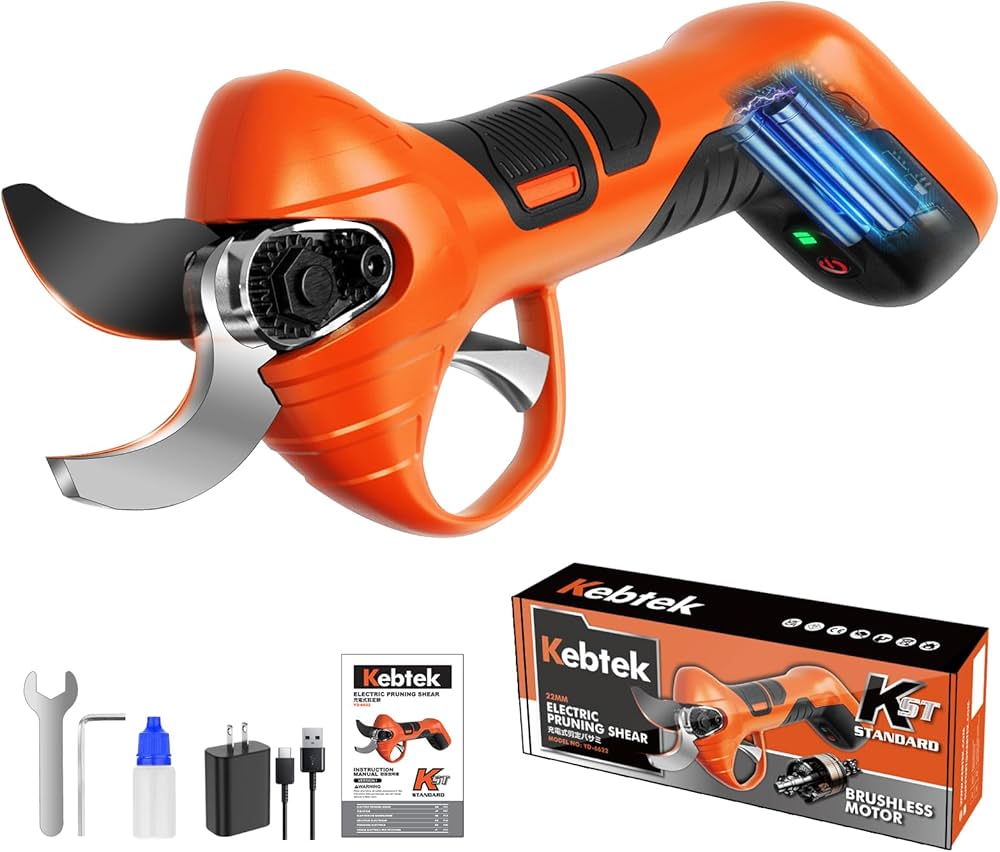 Amazon | 【780g・軽くて切れる】Kebtek 電動剪定鋏 切断径22mm