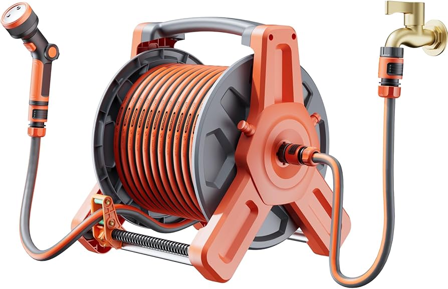 Amazon.com : Garden Hose Reel with 1/2