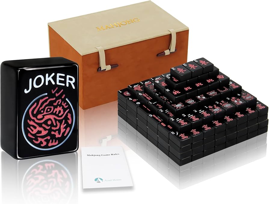Amazon.com: AzulHome American Black Mahjong Game Set with 166