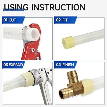 iCrimp 3/8,1/2,3/4,1-inch ProPEX Expanding Tool Kit with Pipe