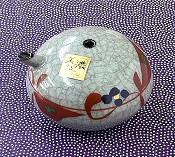 Amazon | 弘梅堂 書道 水滴「赤絵花 美濃焼」伝統的工芸品 | 墨・墨汁