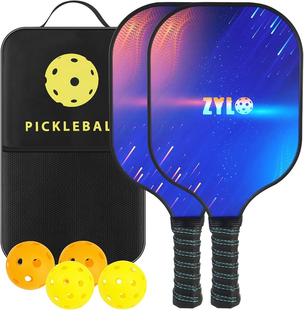 Amazon | zylo ピックルボール ラケットセット 軽量 ガラス繊維 グラス