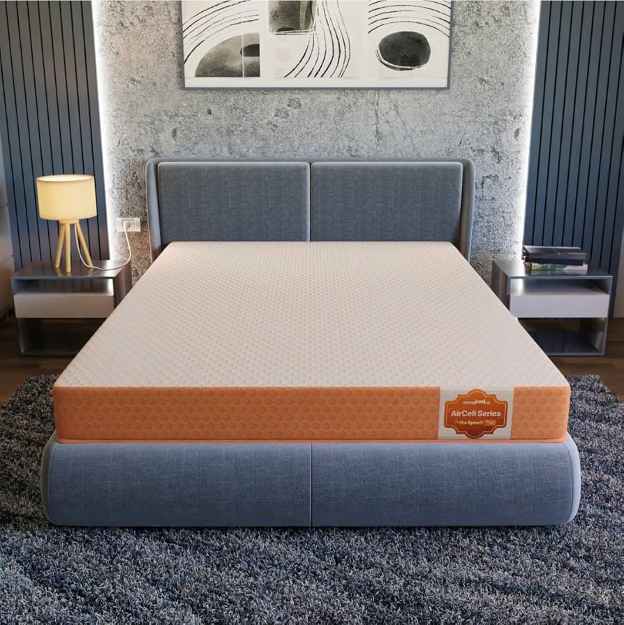SleepyHug AirCell Ortho Spinex Plus 4 inch HR Foam Mattress | 3