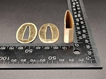 Amazon.co.jp: 日本刀装具 はばき 切羽 金色 銅製 はばき せっぱ