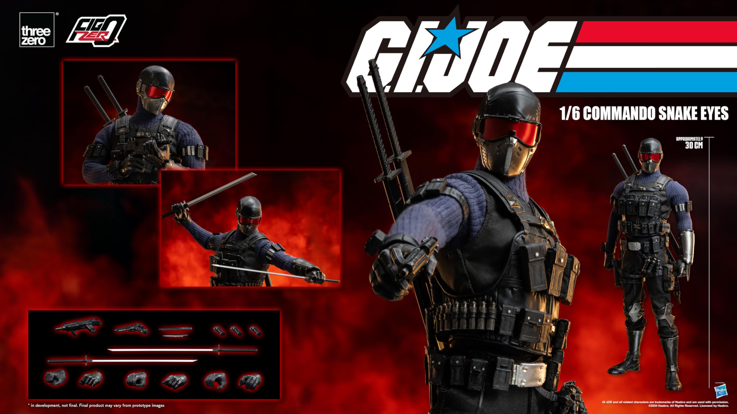 G.I. Joe: FigZero Snake Eyes 1:6 Scale Action Figure, Figures
