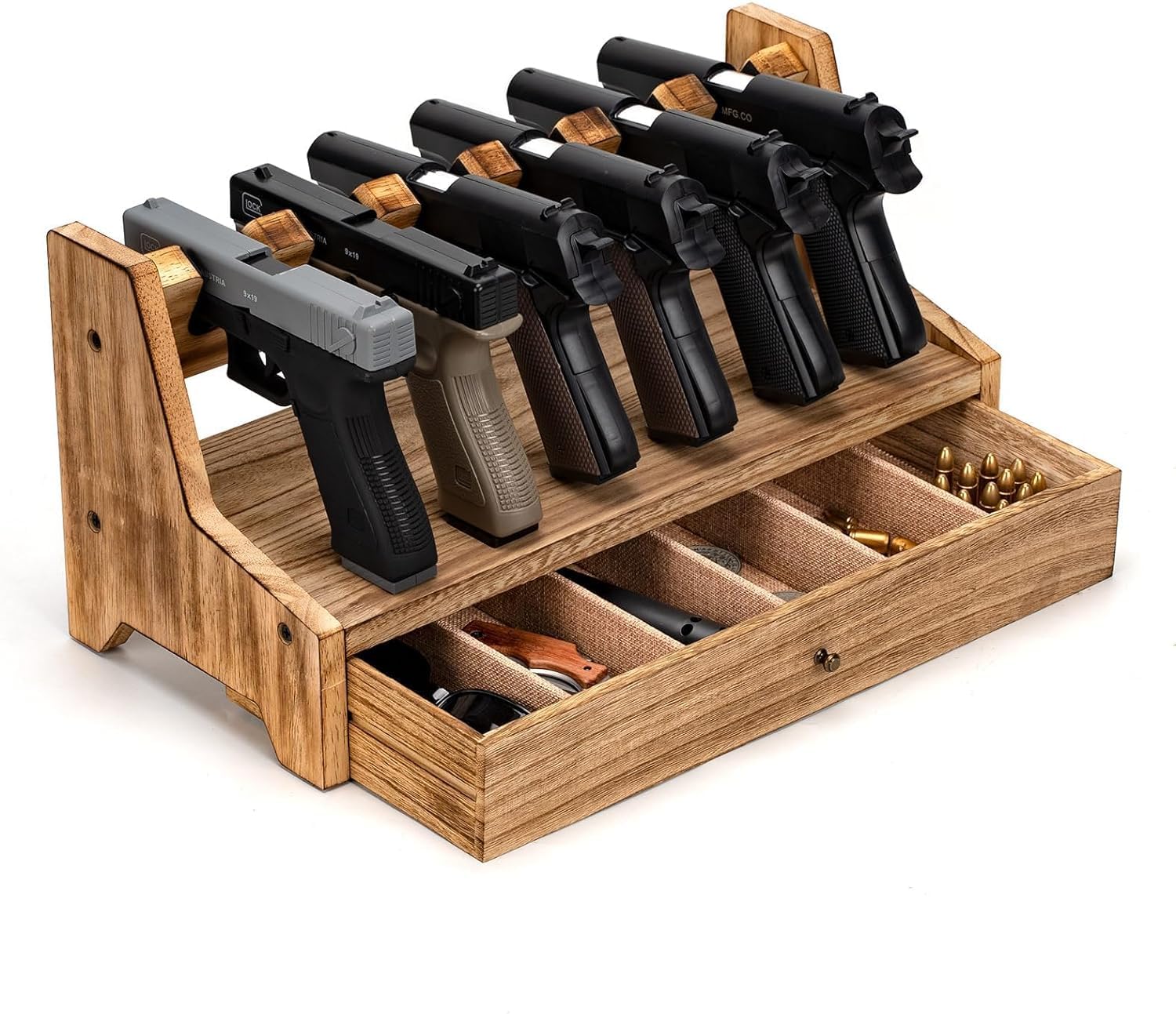 Amazon.co.jp: GriMei木製ハンドガンラック おもちゃの銃 モデルガン