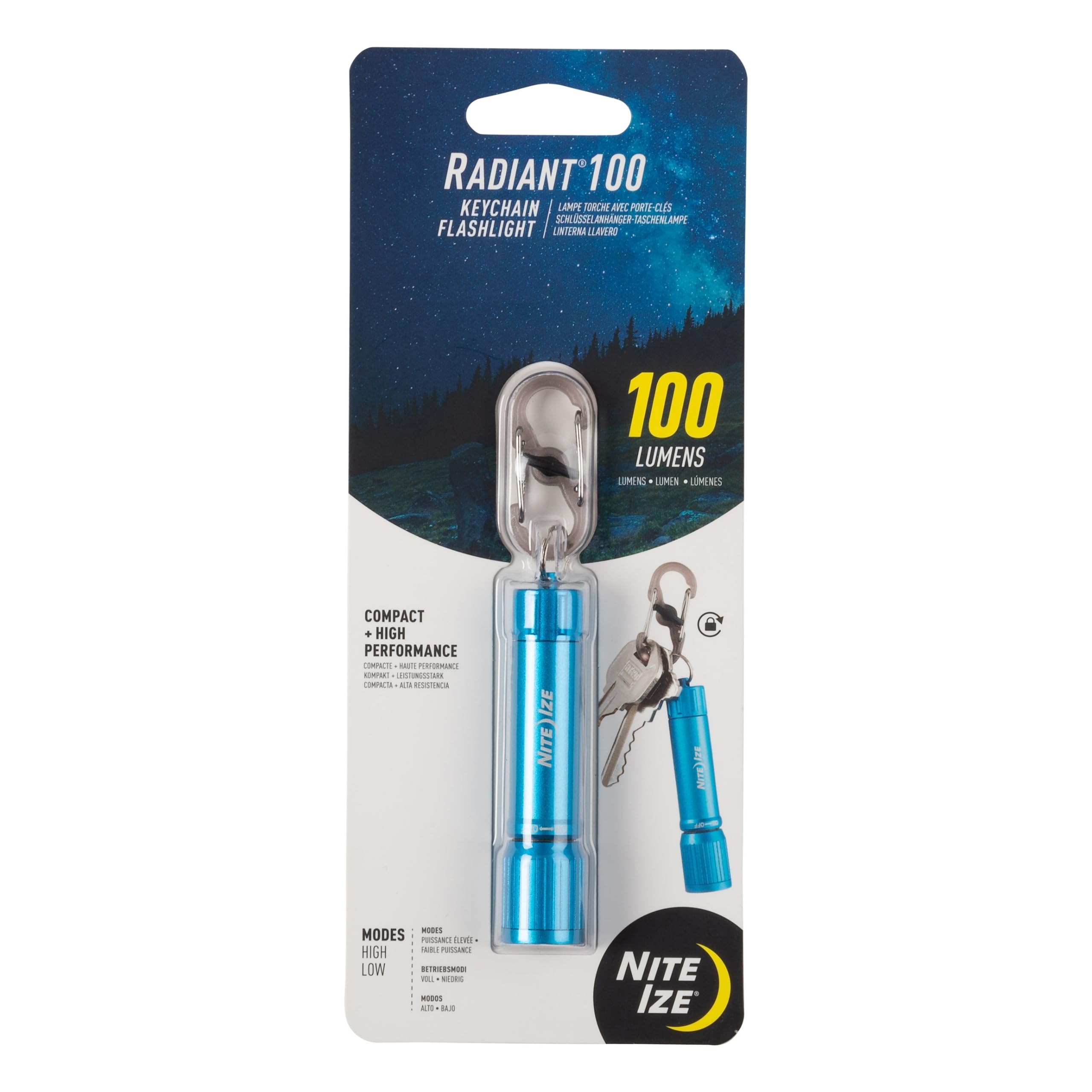 Nite Ize Radiant 100 Keychain Flashlight - Waterproof Mini