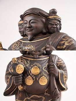 Amazon｜織田信長公祈願 三面大黒尊天（大）木製：桧 古美彩色仕上《塔