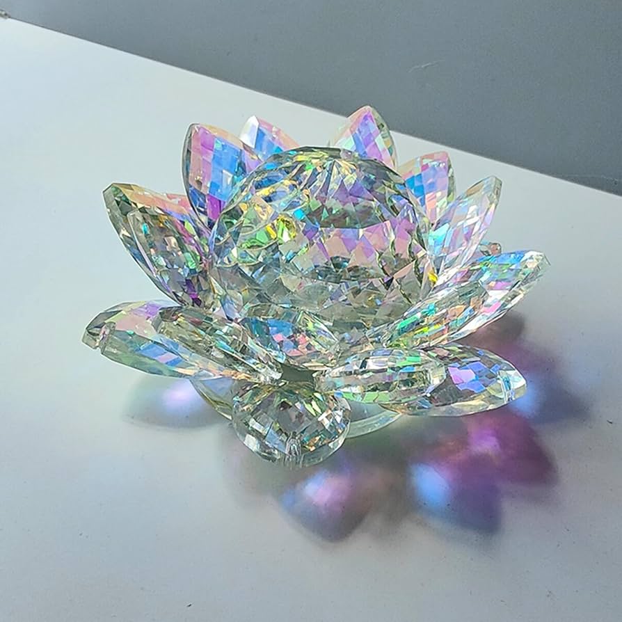 Amazon.co.jp: 蓮の花 k9クリスタルガラス 水晶 水晶花 造花 ガラス