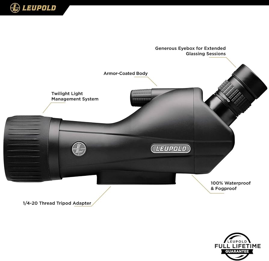 Leupold SX-1 Ventana 2 15-45x60mm Angled Spotting Scope, Black
