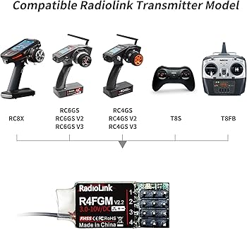 Amazon.com: Radiolink R6FG&R4FGM Receiver with Gyro Long Range