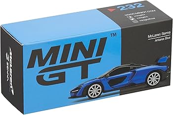 Mini GT MGT00232-R 1/64 McLaren Senna Antares Blue (Right Handle