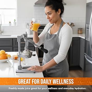 Amazon | Vollum ハンドプレス 手動シトラスジューサー - 柑橘類絞り器
