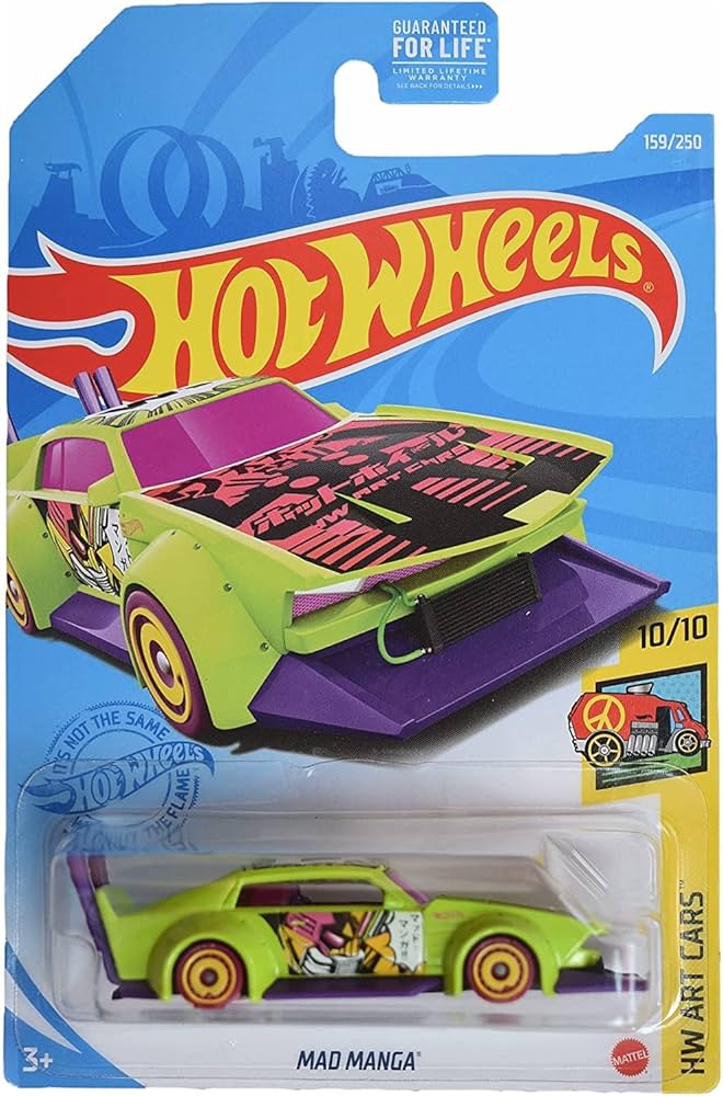 Amazon.com: Hot Wheels Mad Manga, [Green] 159/250 Art Cars 10/10