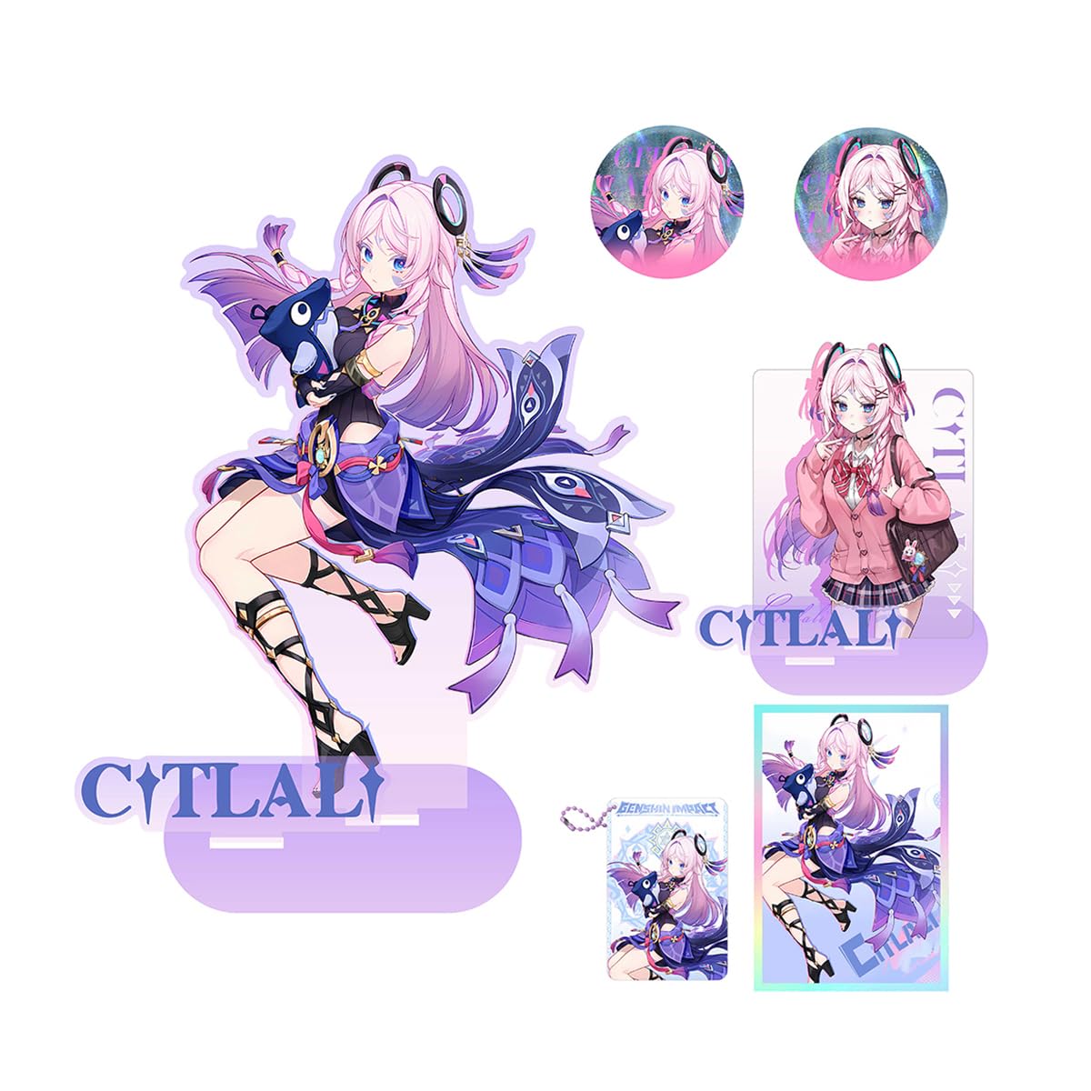 Amazon.co.jp: 原神 シトラリ グッズ 6点セット アクリルスタンド 缶