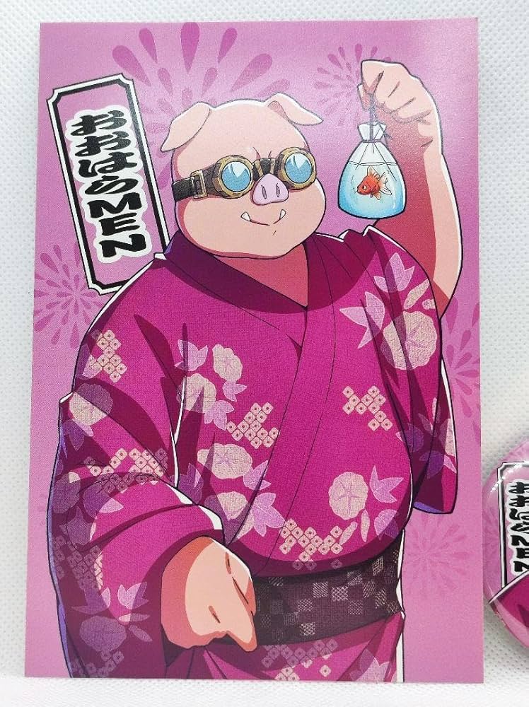 Amazon.co.jp: ドズル社 おおはらMEN 缶バッジ 特典ポストカード 夏