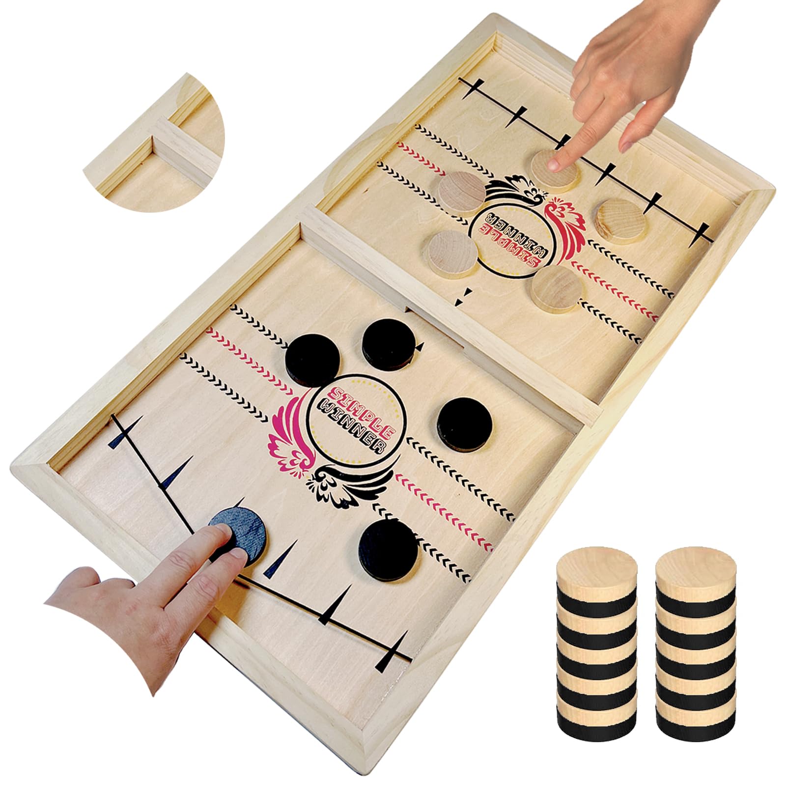 Amazon.com: SIMPLE WINNER Fast Sling Puck Game, Table Desktop