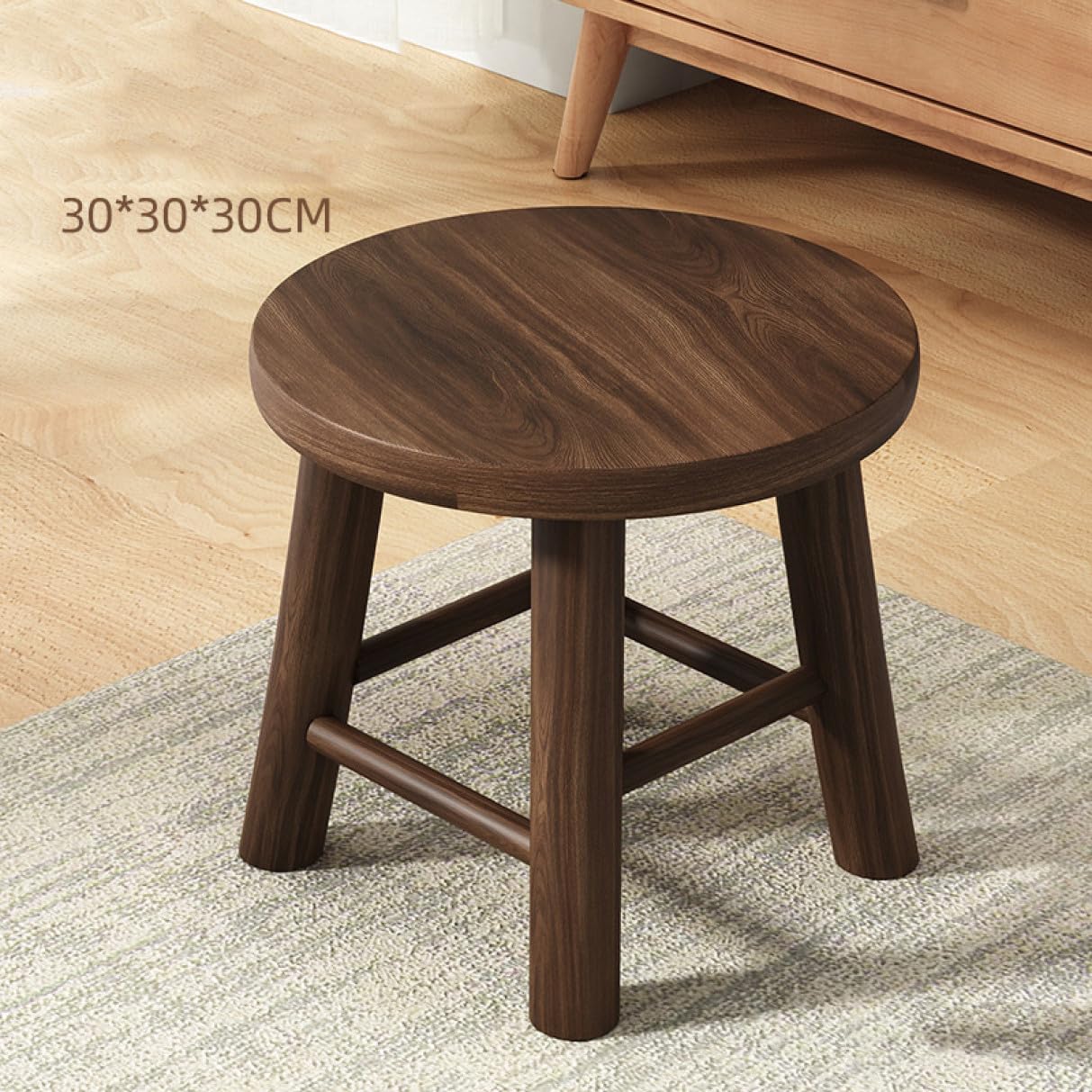 Amazon｜[SDGYS3G] 天然木 ミニスツール ブラウン ナチュラル無垢材 多