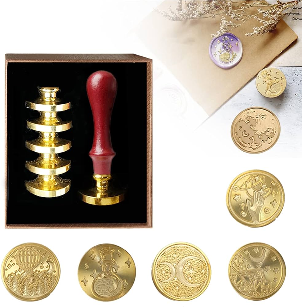 Amazon.co.jp: シーリングスタンプ 蝋封 スタンプ セット 木製ハンドル