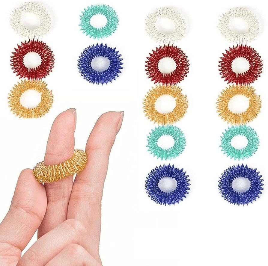 Amazon.co.jp: パイキー感覚指輪 フィジェットリング 指 指圧リング