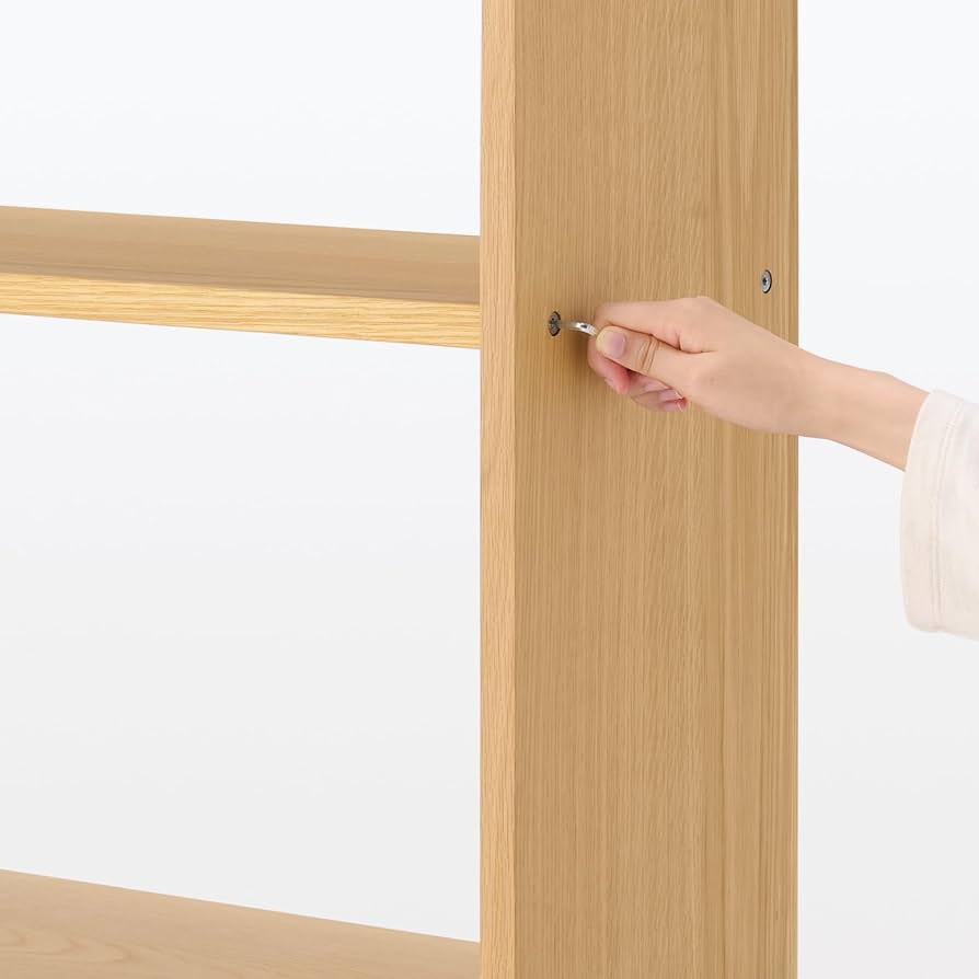 Amazon｜無印良品 スタッキングシェルフ・ワイド・追加5段・オーク材